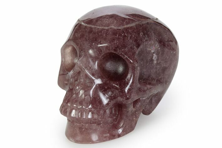 Realistic Strawberry Quartz Crystal Skull #381936